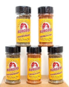 Castle Rock Burgers Signature Seasonings, beef, chicken, fish and pork